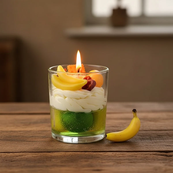 Bougie Citron Banane, bougie gourmande parfumée Candle & Scent