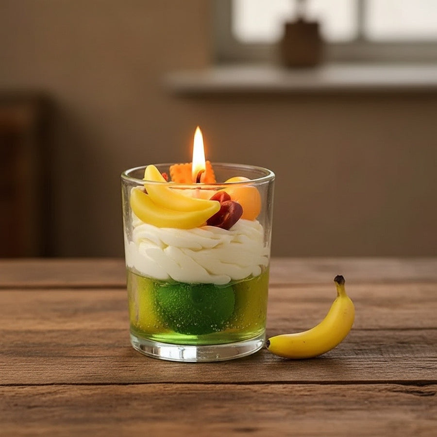 Bougie Citron Banane, bougie gourmande parfumée Candle & Scent
